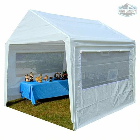 KING CANOPY 10 x 10 ft. Booth in a Bag, White BIAB10-WH